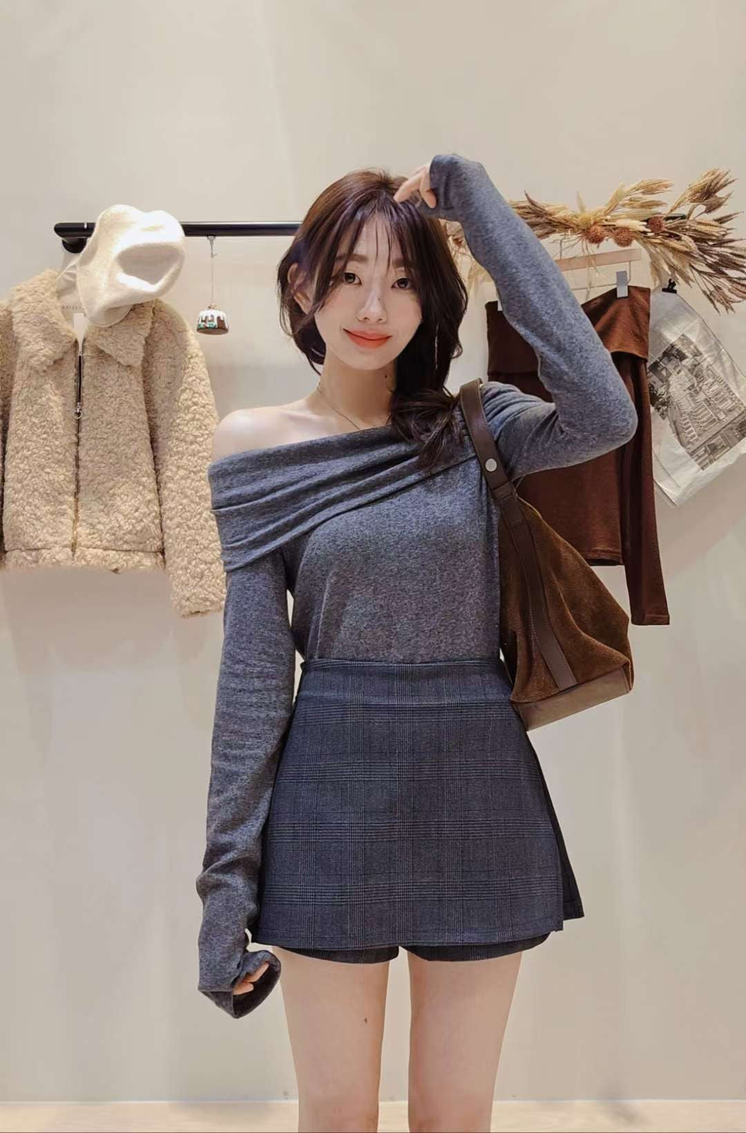 ♡Oni家♡多穿法露肩天絲羊毛超彈力T (C251260)