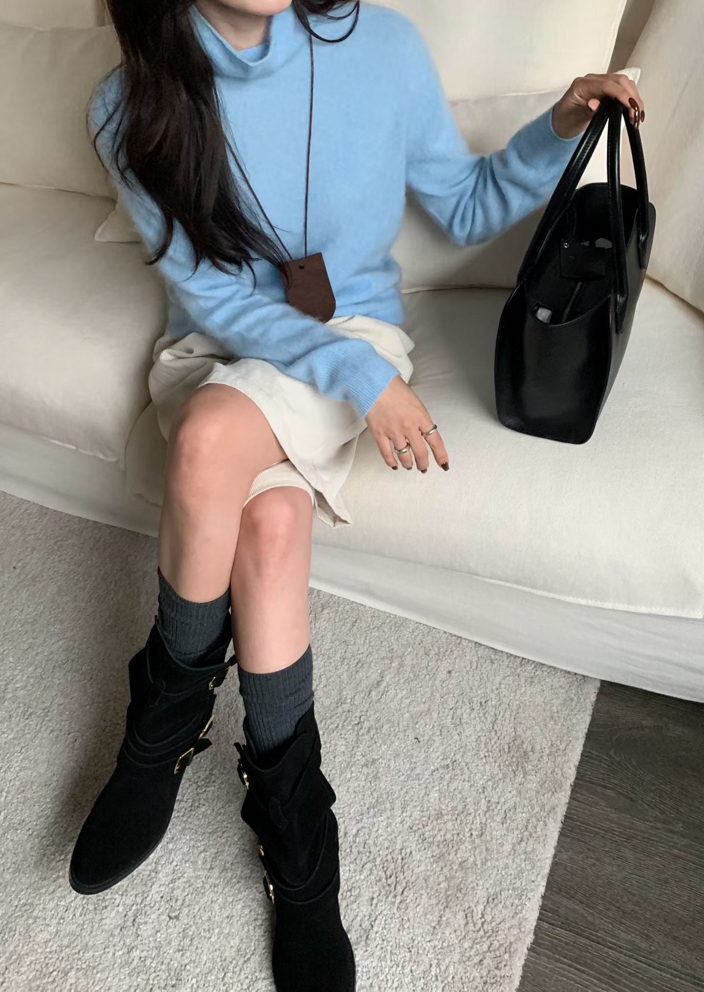 ♡暖呼呼馬卡龍柔霧高領上衣♡ (C251210)