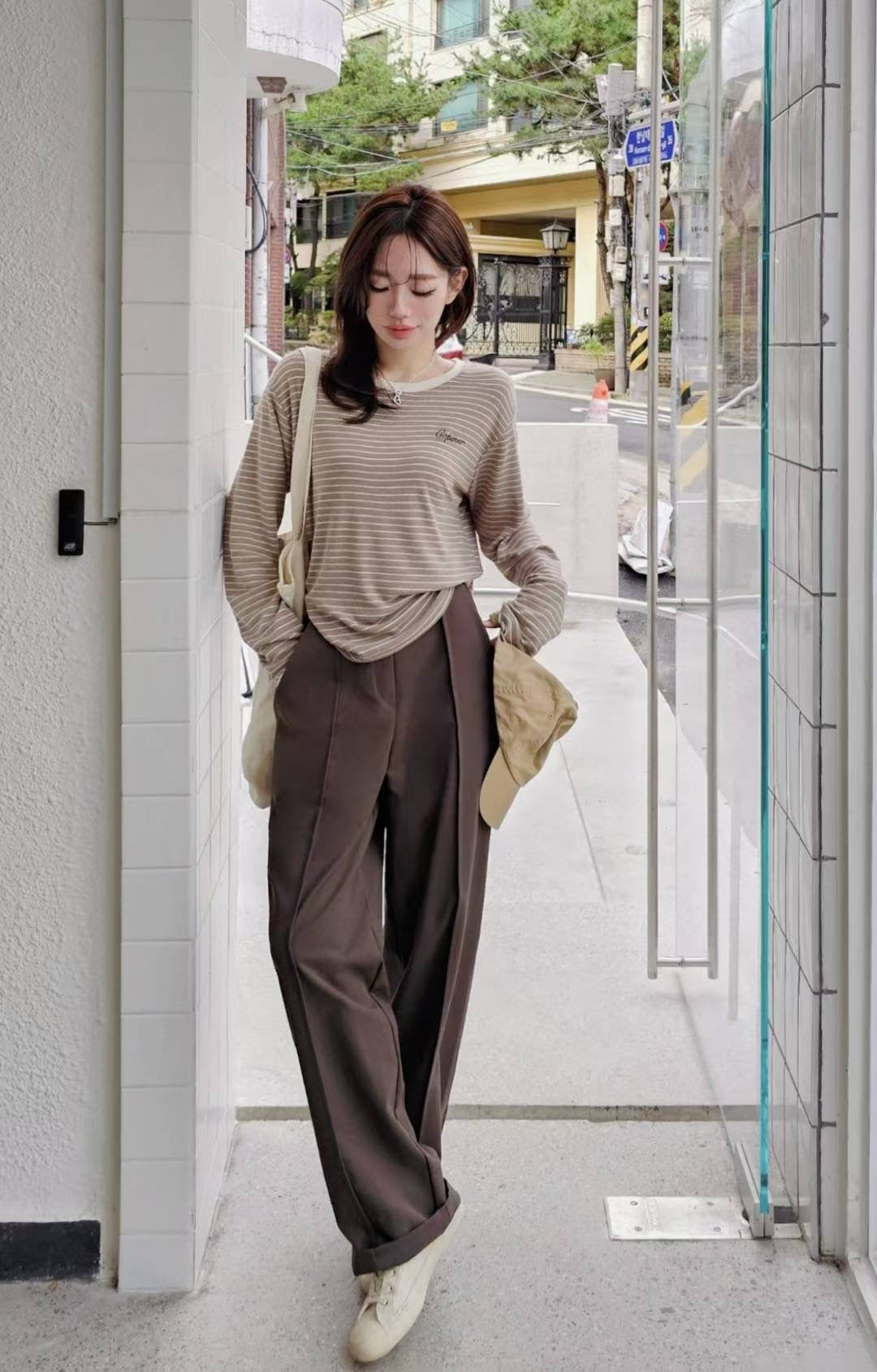 ♡Oni家♡時髦的繭型休閒長褲 (C251143)