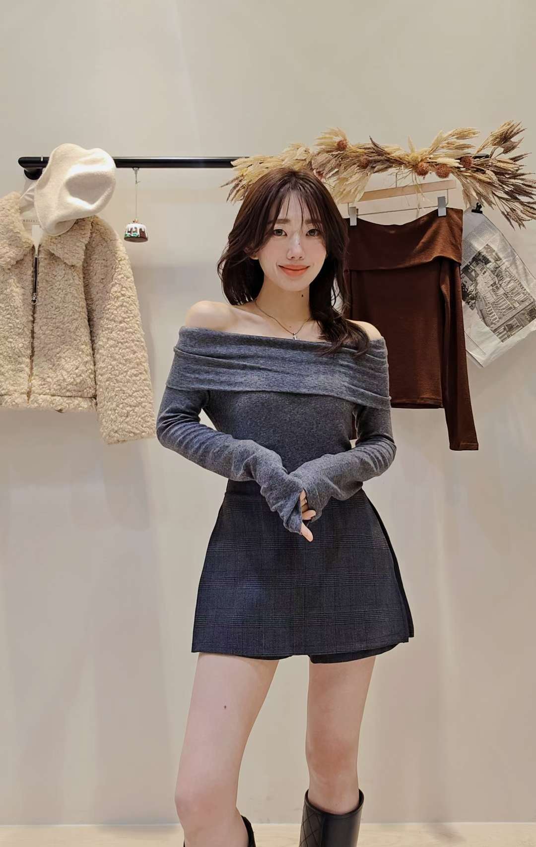 ♡Oni家♡多穿法露肩天絲羊毛超彈力T (C251260)