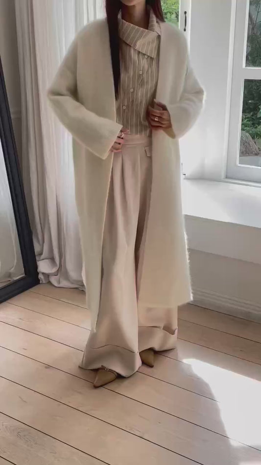 ♡毛料長版柔軟罩衫♡ (C251127)